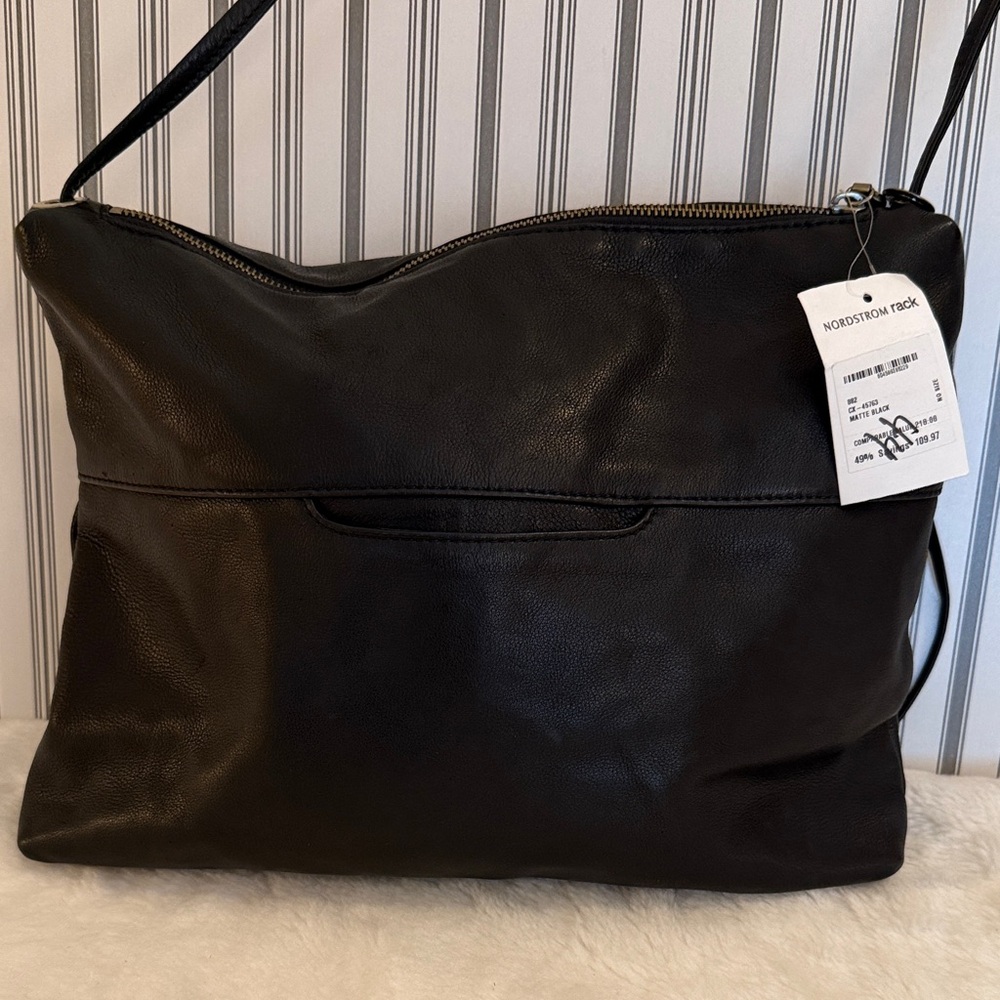 Hobo Black Leather Crossbody Bag